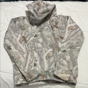 Abercrombie Kids Tan and Gray Patterned Hoodie